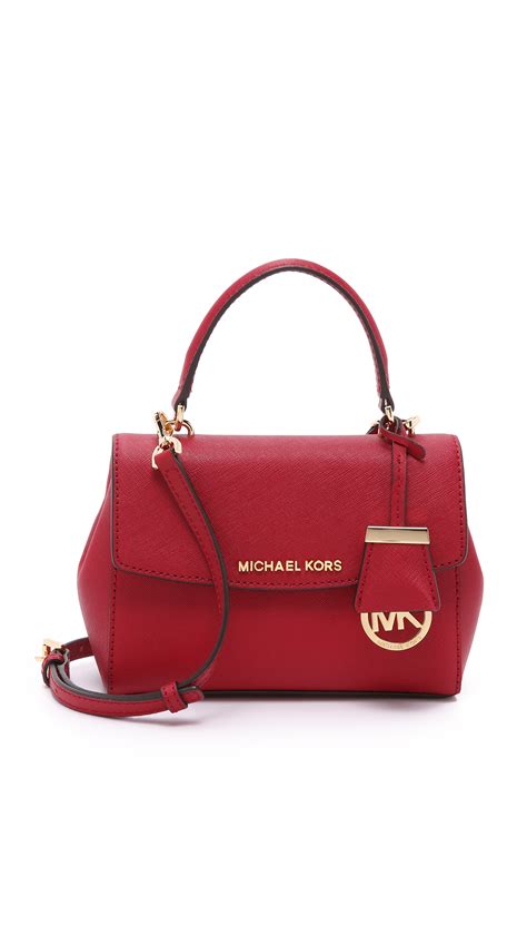 michael kors small red satchel|Michael Kors extra small bag.